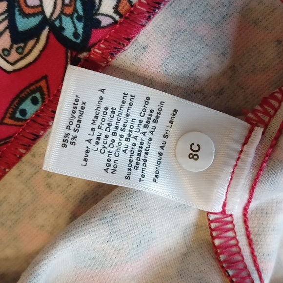 Talbots Geometric Patterned Skirt - Red and Blue NWOT - Picture 7 of 8